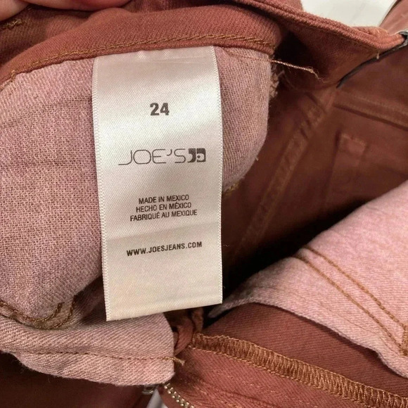 Joes Jeans High rise Skinny NWT Saddleback Coated Burnt Orange Pants Size 24 - Picture 12 of 12